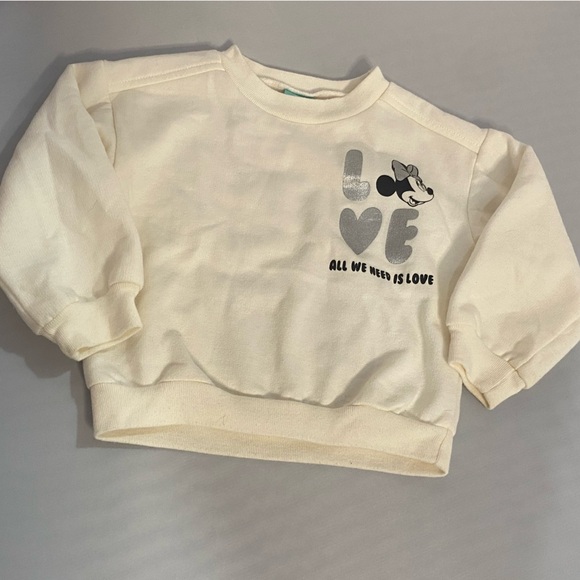 Disney Other - Disney Cream Sweatshirt with Minnie‎ Design